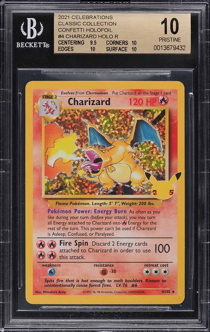 ポケモンカードゲーム Celebi crystal type PSA BGS Charizard BGS 9.5 CRYSTAL CHARIZARD Pokemon 2003 Skyridge Box Topper