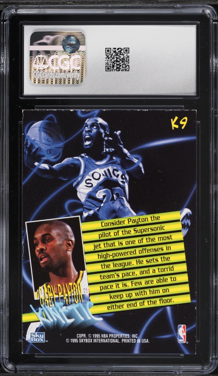 1995 Skybox Premium Kinetic Gary Payton #K9 CGC 7.5 NRMT+
