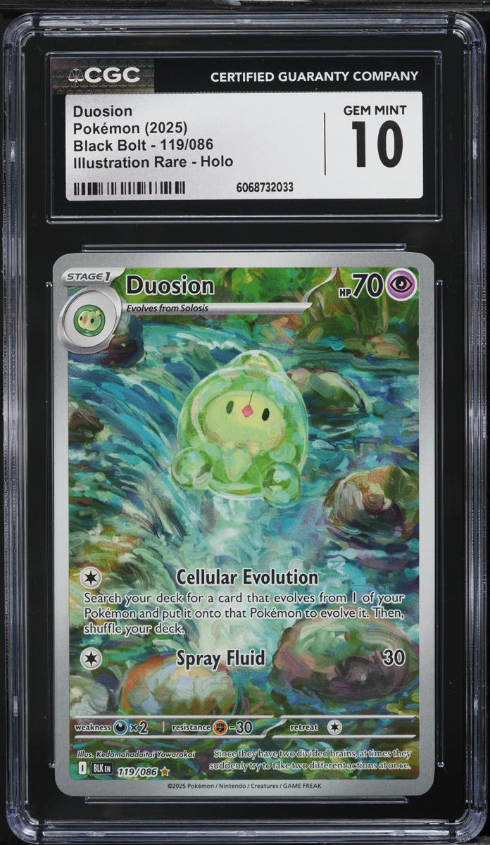 2025 Pokemon Scarlet & Violet Black Bolt IR Duosion #119 CGC 10 GEM MINT