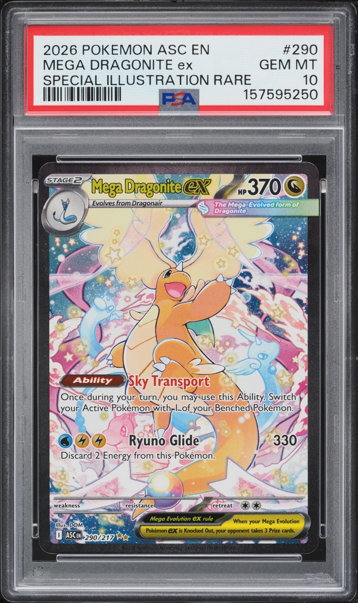 2026 Pokemon Mega Evolution Ascended Heroes SIR Mega Dragonite EX #290 PSA 10 GEM MINT