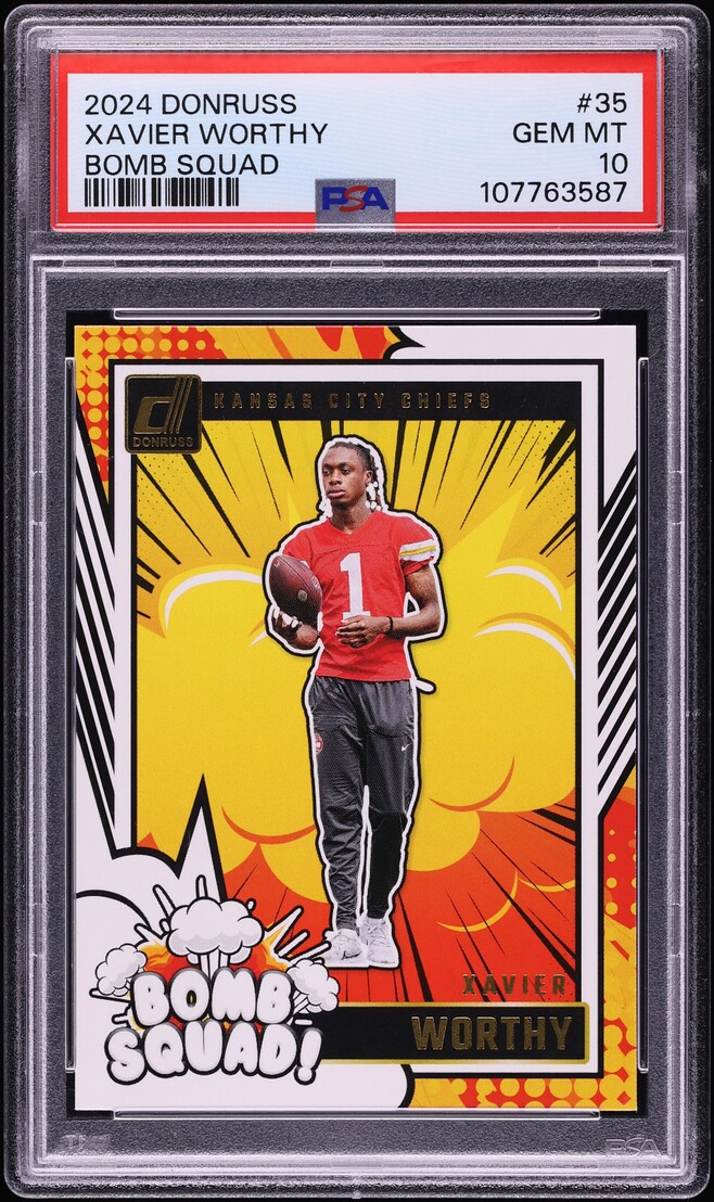 2024 Donruss Bomb Squad Xavier Worthy ROOKIE #35 PSA 10 GEM MINT
