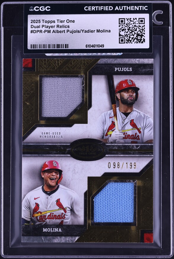 2010 Topps Chrome 206 Refractor Albert Pujols /499 #TC42 PSA 9