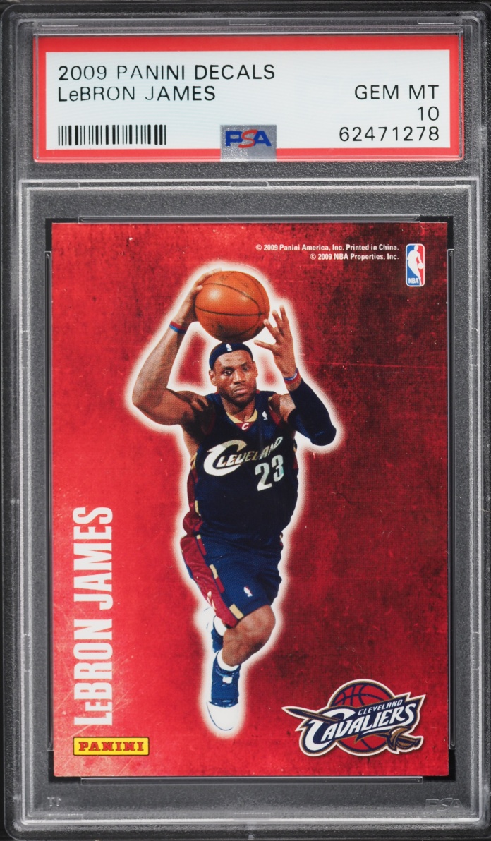 2009 Panini Decals LeBron James PSA 10 GEM MINT