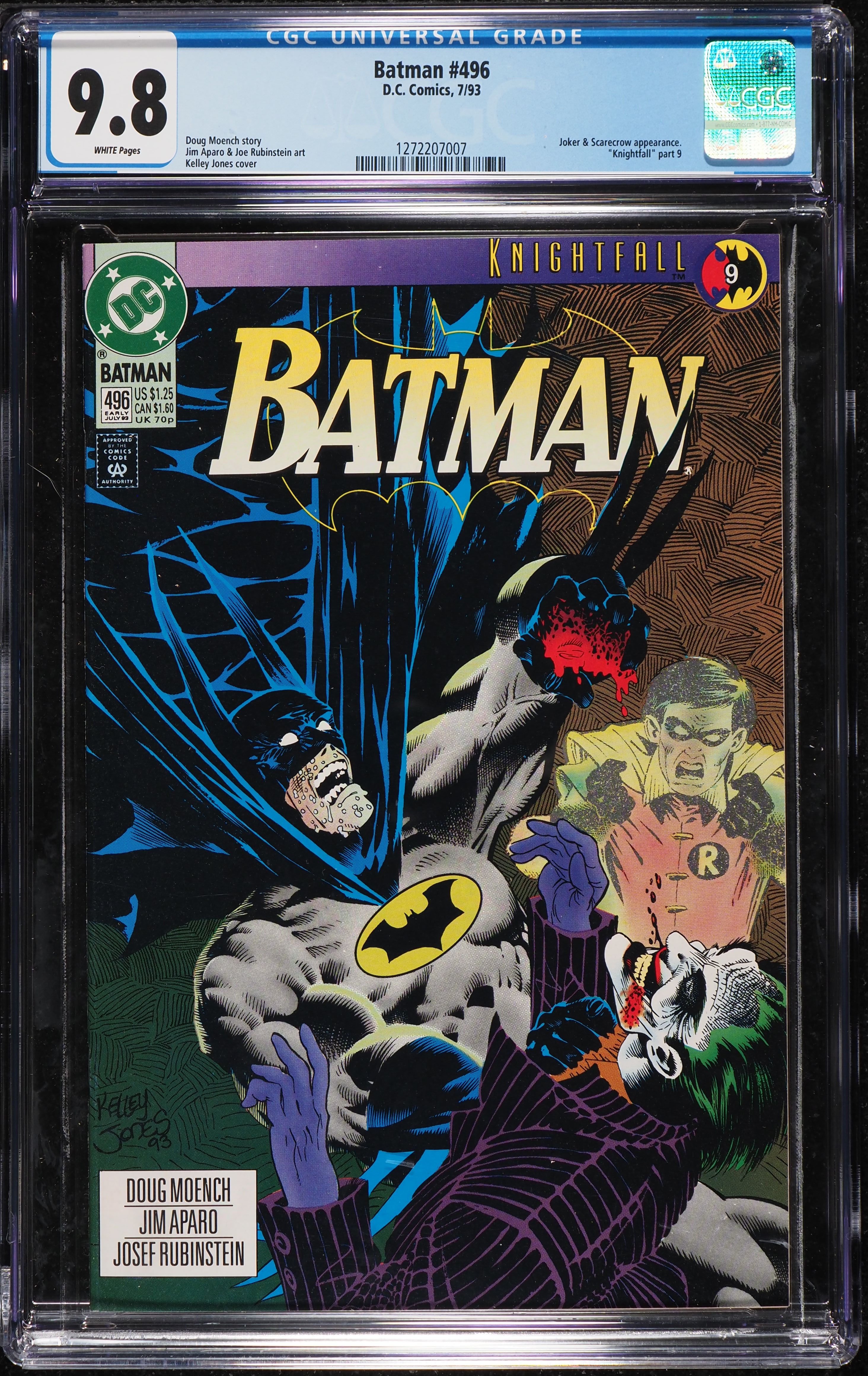 Batman #496 (D.C., 1993) CGC 9.8 White Pages