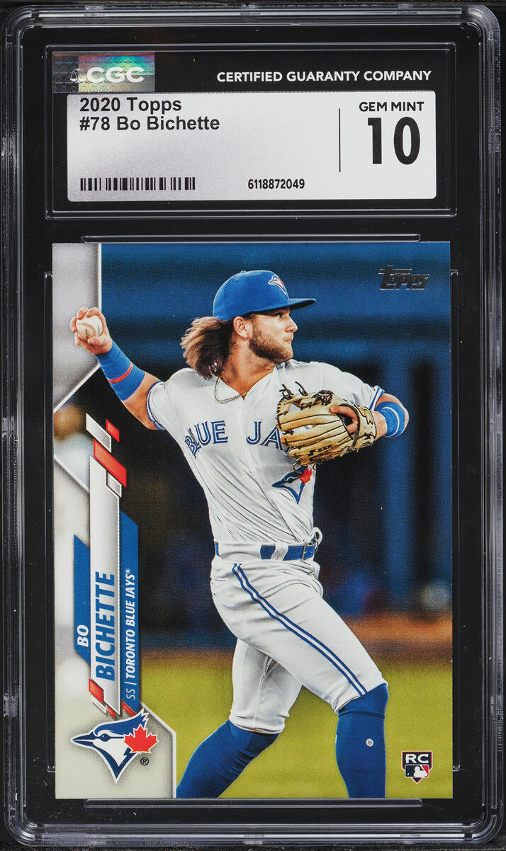 2020 Topps Bo Bichette ROOKIE #78 CGC 10 GEM MINT