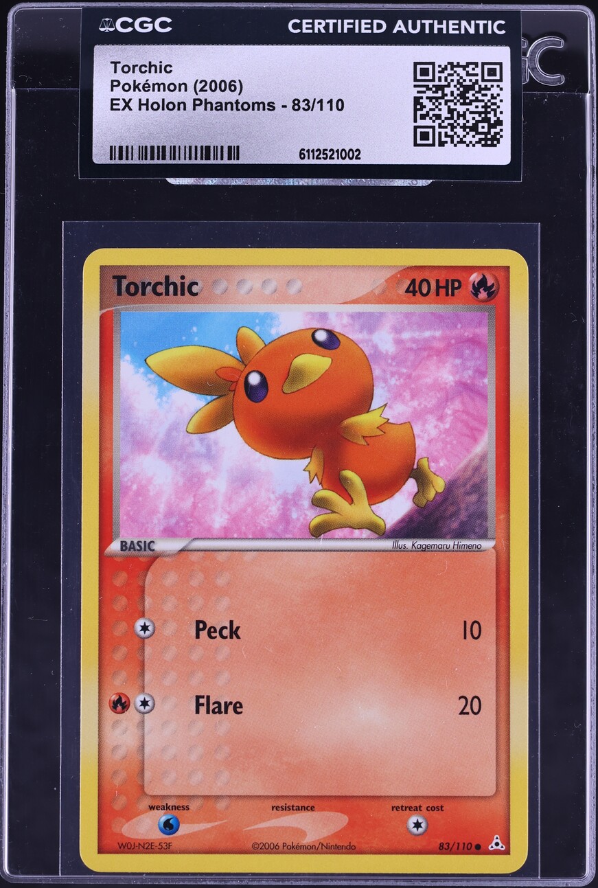 2006 Pokemon EX Holon Phantoms Torchic #83 CGC AUTH