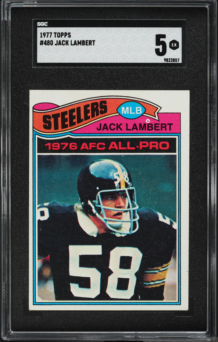 1977 Topps Football Jack Lambert ALL-PRO #480 SGC 5 EX