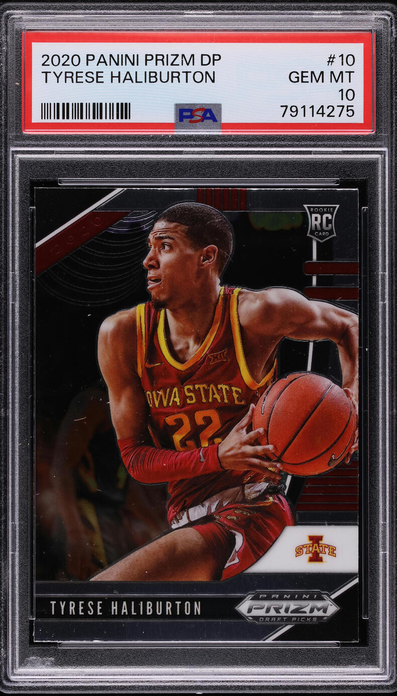 2020 Panini Prizm Draft Picks Tyrese Haliburton ROOKIE #10 PSA 10 GEM MINT