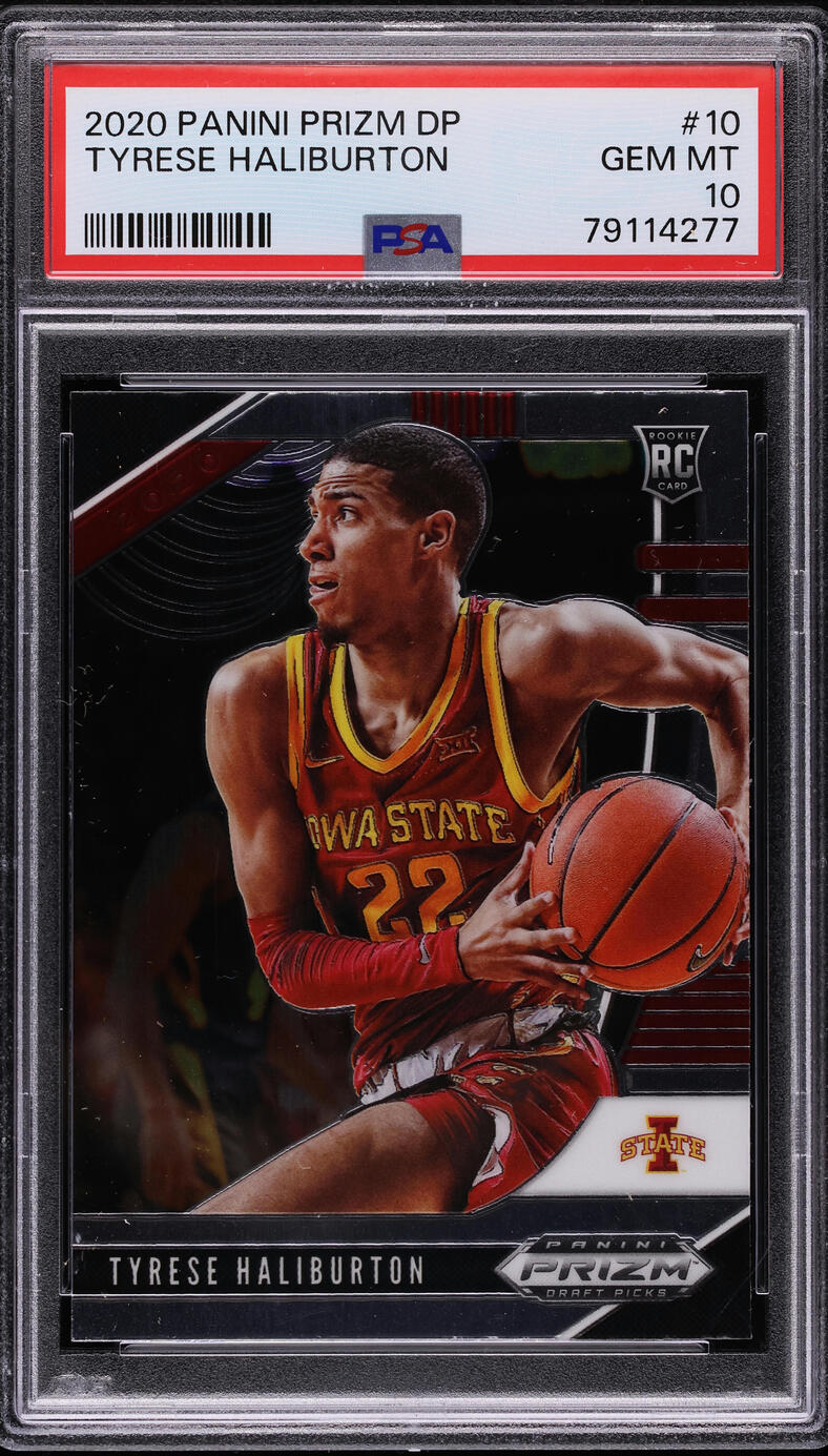 2020 Panini Prizm Draft Picks Tyrese Haliburton ROOKIE #10 PSA 10 GEM MINT