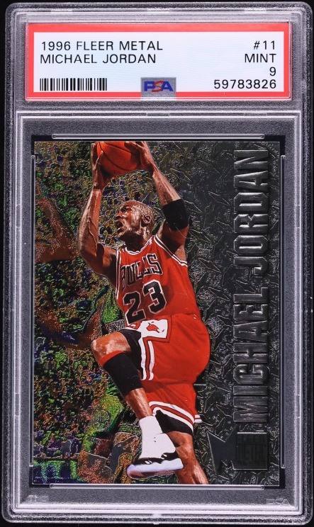 1996 Metal Basketball Michael Jordan #11 PSA 9 MINT