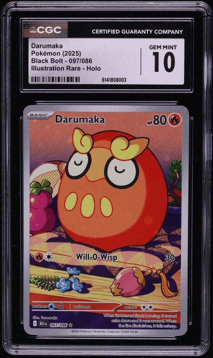 2025 Pokemon Scarlet & Violet Black Bolt IR Darumaka #97 CGC 10 GEM MINT