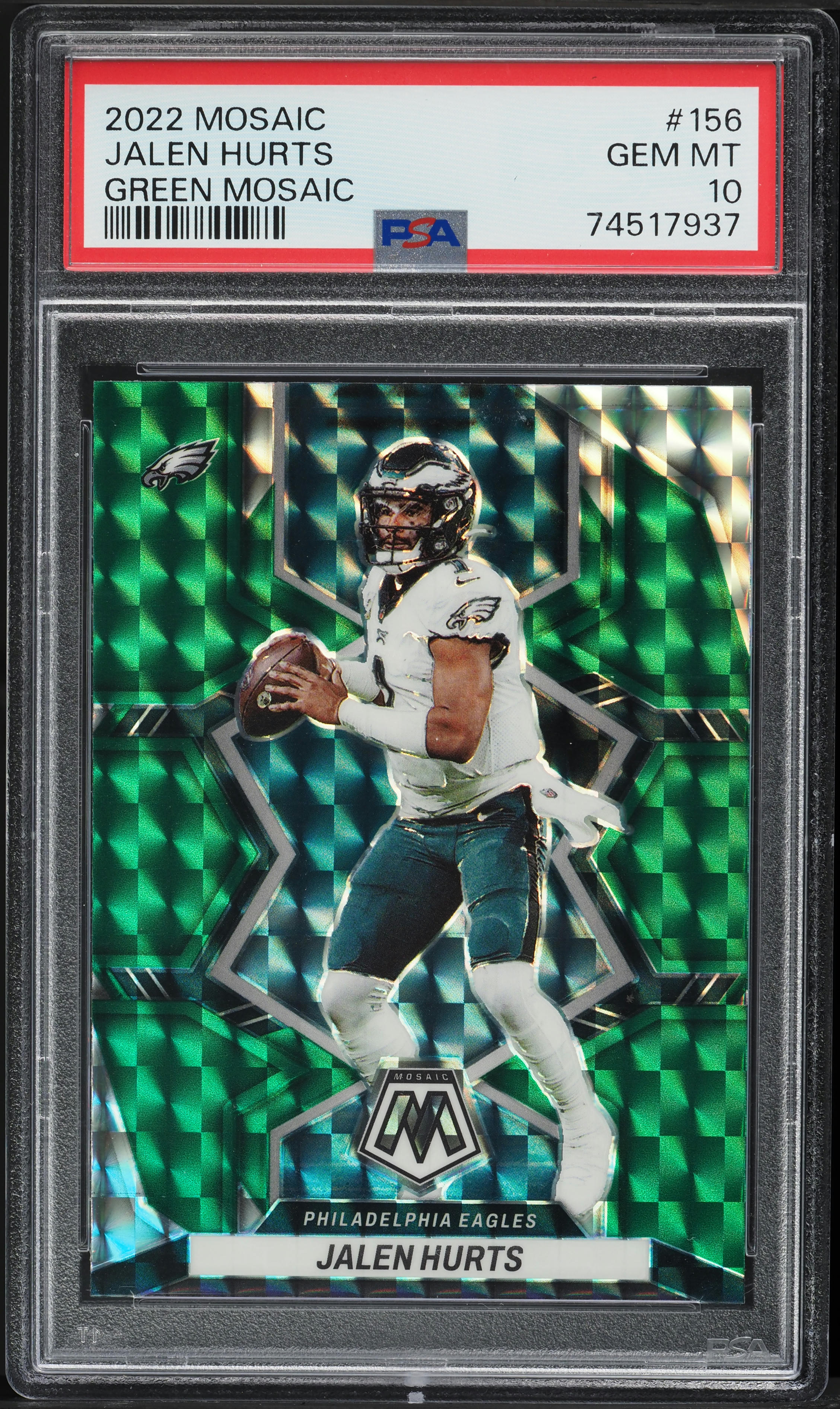 2022 Panini Mosaic Green Jalen Hurts #156 PSA 10 GEM MINT