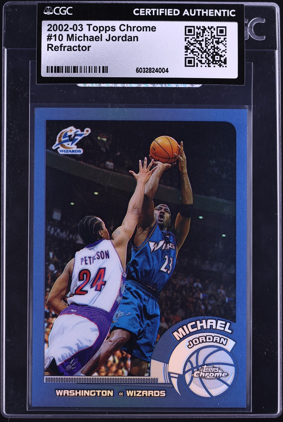2002 Topps Chrome Refractor Michael Jordan #10 CGC AUTH