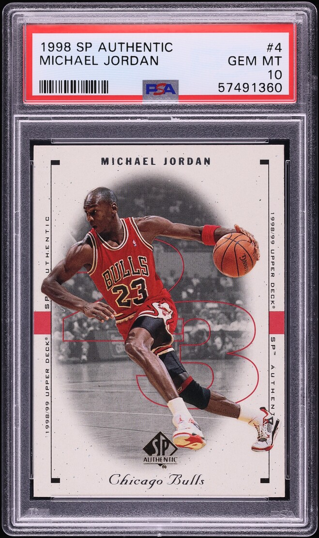 1998 SP Authentic Michael Jordan #4 PSA 10 GEM MINT