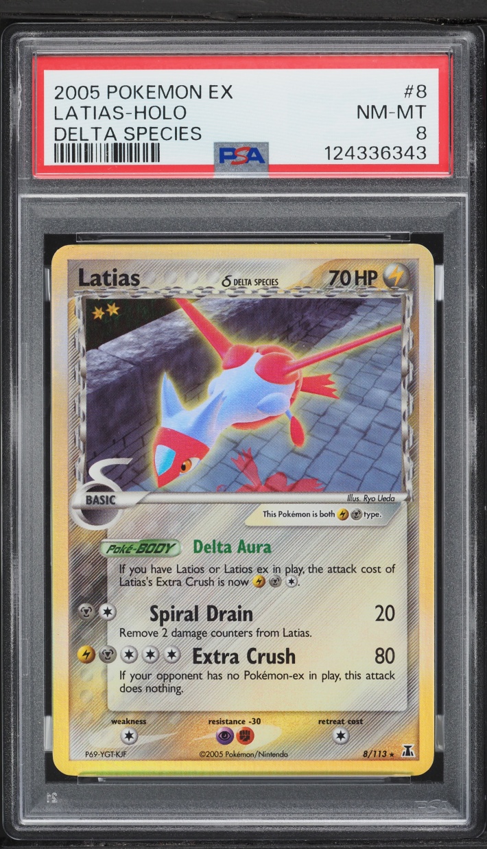 2005 Pokemon EX Delta Species Holo Latias #8 PSA 8 NM-MT