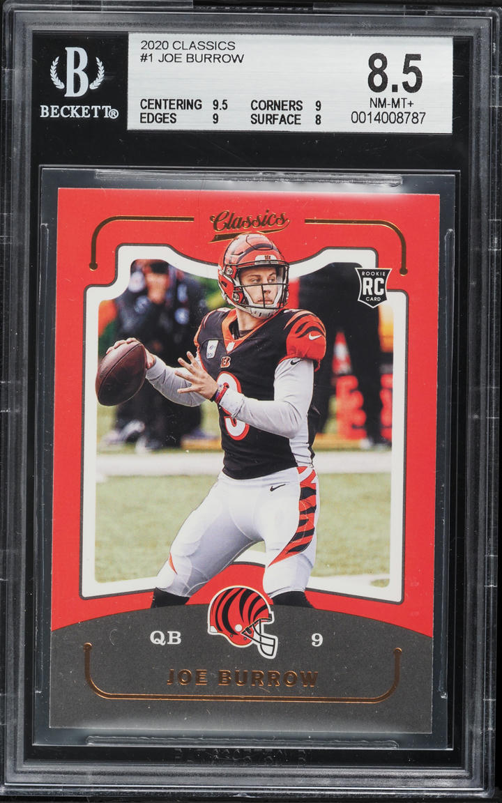 2020 Panini Classics Joe Burrow ROOKIE #CL-1 BGS 8.5 NM-MT+