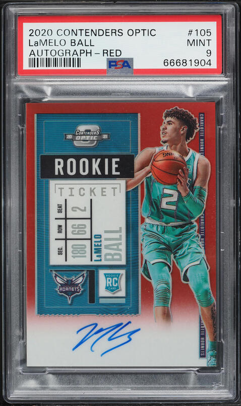 2020 Panini Prizm Silver LaMelo Ball ROOKIE AUTO DNA 10 #LMB PSA 9