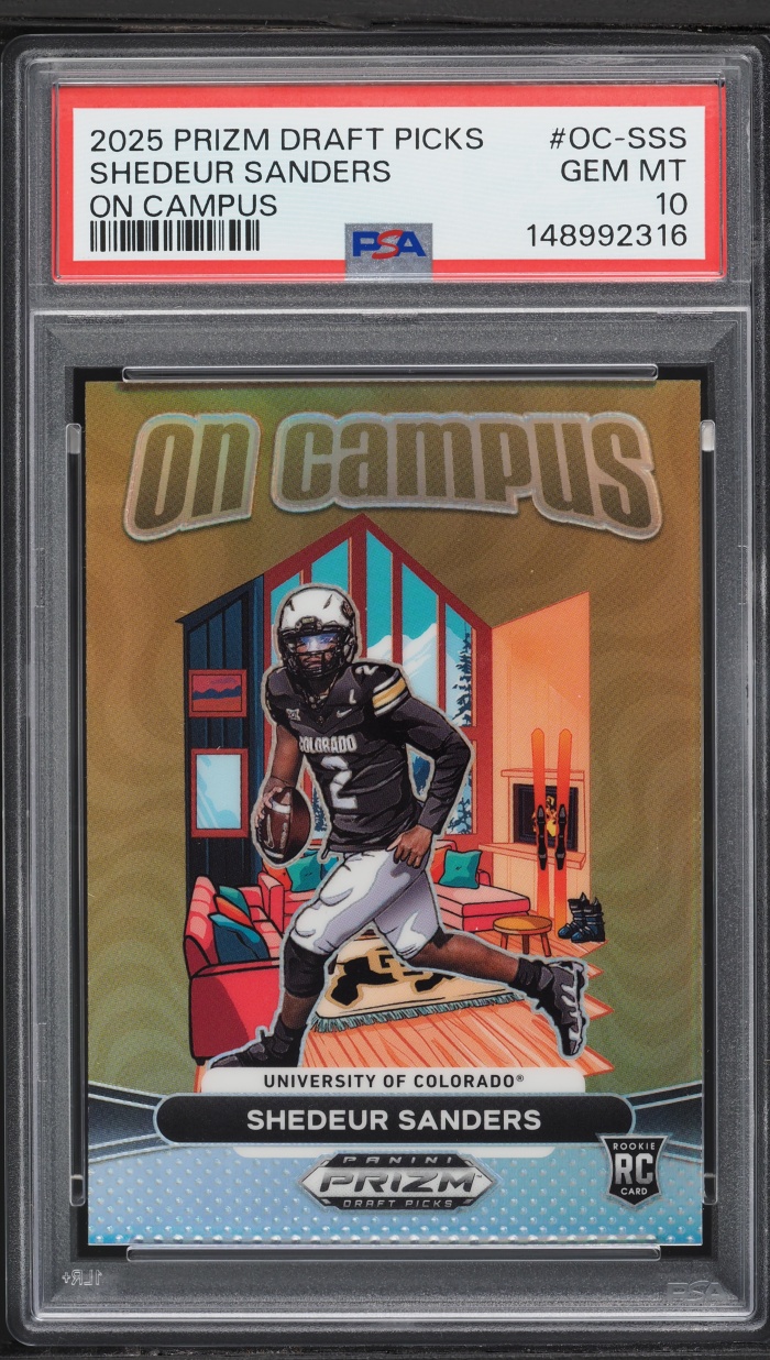 2025 Panini Prizm Draft Picks On Campus Shedeur Sanders ROOKIE #OC-SSS PSA 10 GEM MINT