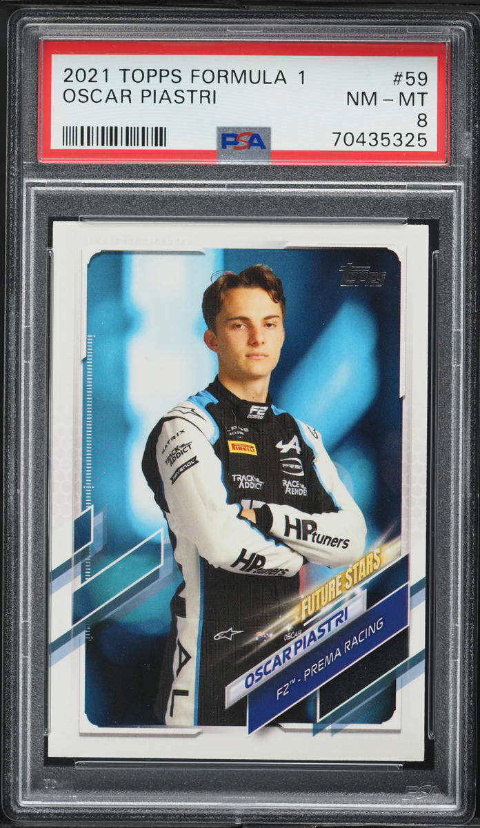 2021 Topps Formula 1 F1 Oscar Piastri #59 PSA 8 NM-MT