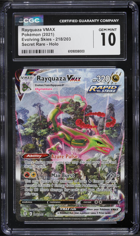 2021 Pokemon Japanese SWSH VMAX Climax Rayquaza VMAX #120 CGC 10