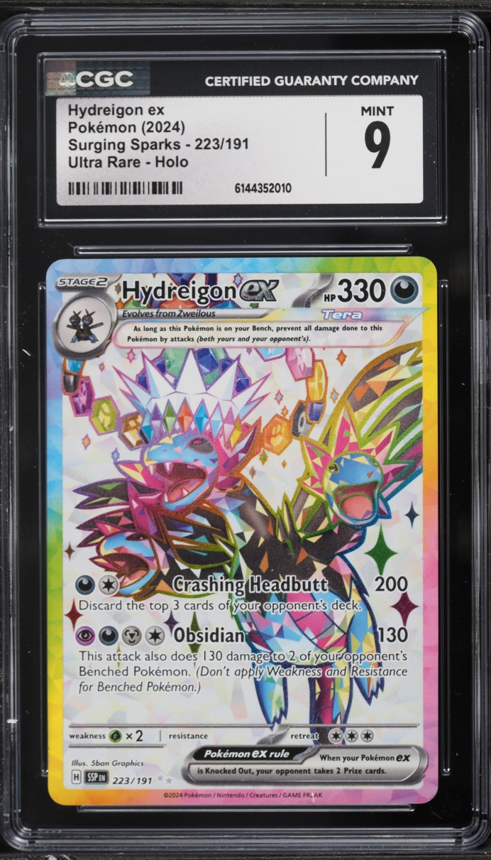 2024 Pokemon Scarlet & Violet Surging Sparks Full Art Hydreigon ex #223 CGC 9 MINT