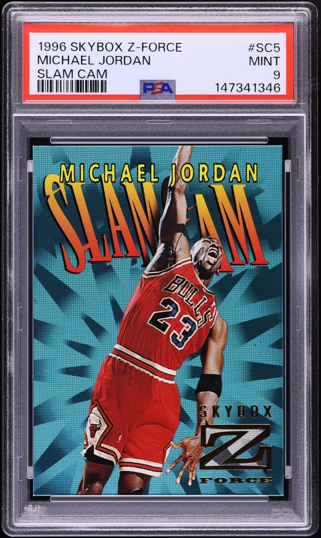 1996 Skybox Z-Force Slam Cam Michael Jordan #SC5 PSA 9 MINT