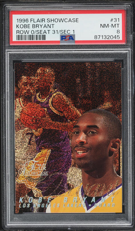 1996 Skybox Z-Force Z-Peat Zebut Kobe Bryant ROOKIE #3 PSA 8 NM-MT