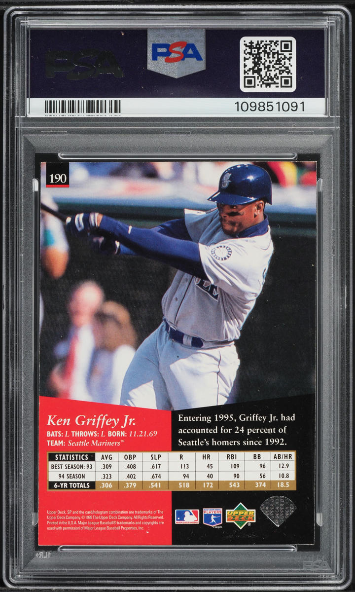 1995 SP Silver Ken Griffey Jr. #190 PSA 10 GEM MINT