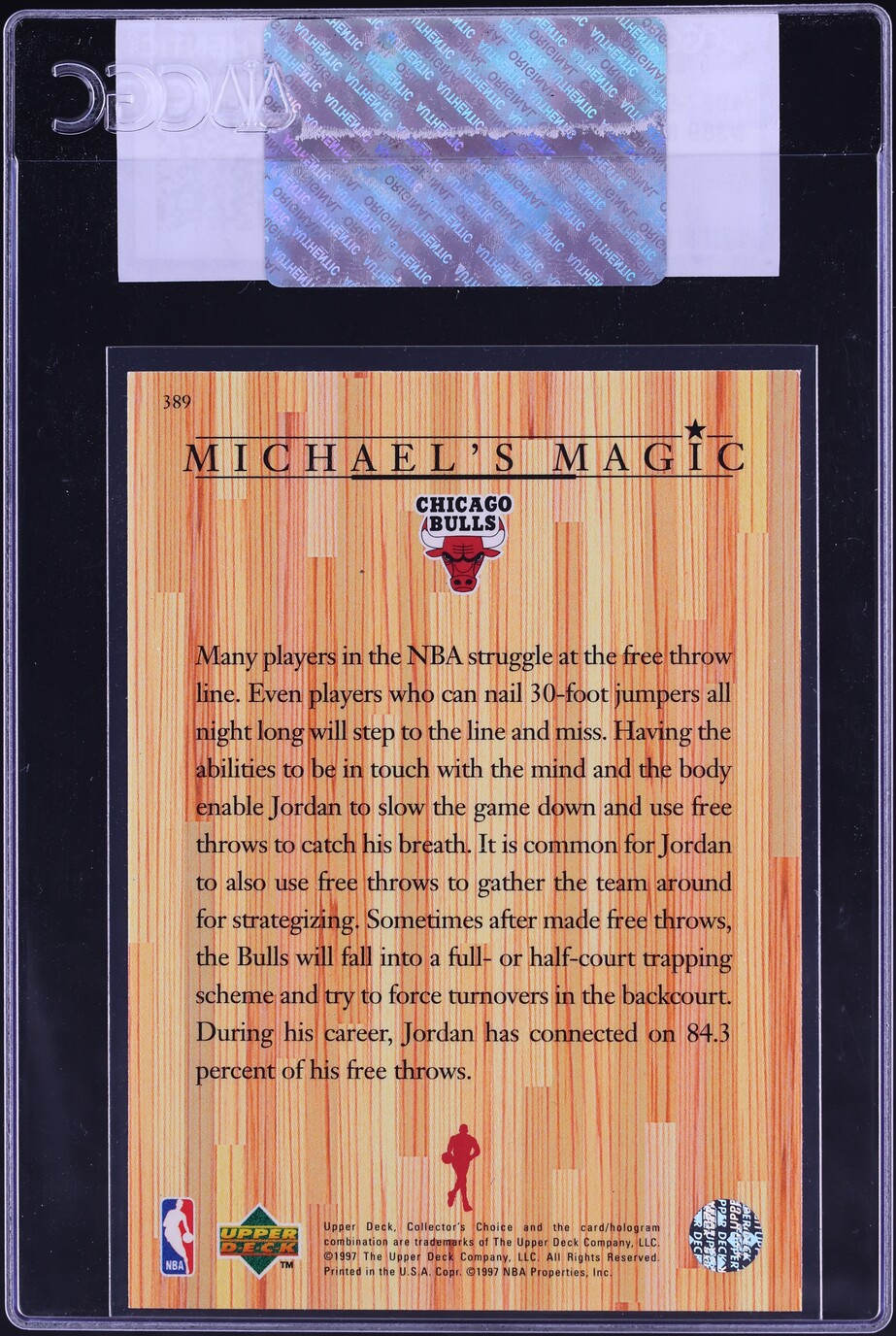 1997 Collector's Choice Michael Jordan #389 CGC AUTH