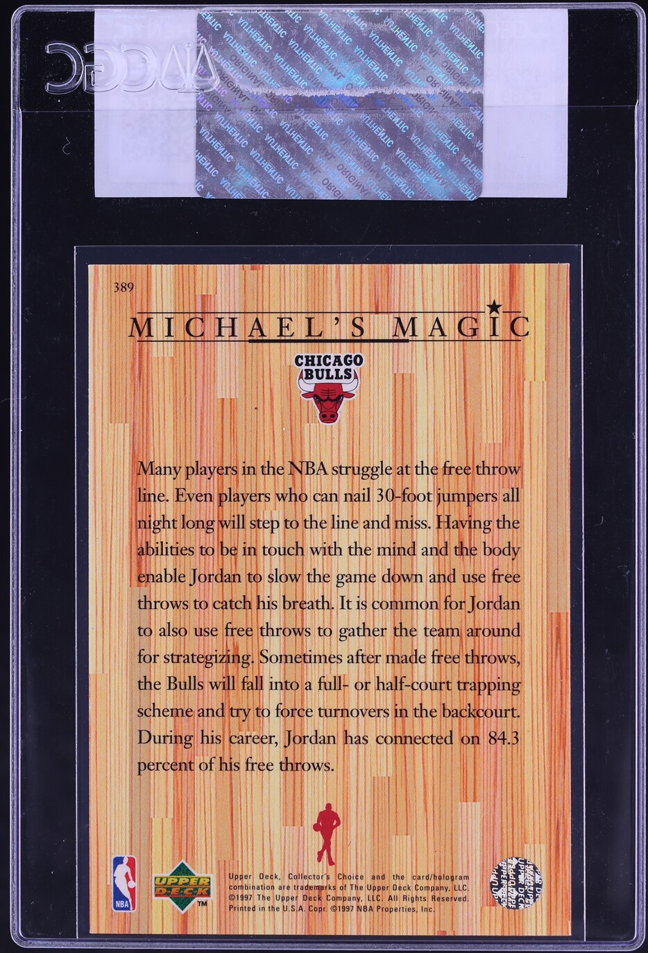 1997 Collector's Choice Michael Jordan #389 CGC AUTH