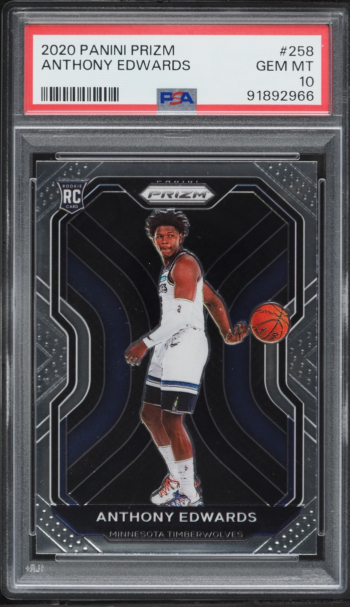 2020 Panini Prizm Anthony Edwards ROOKIE #258 PSA 10 GEM MINT