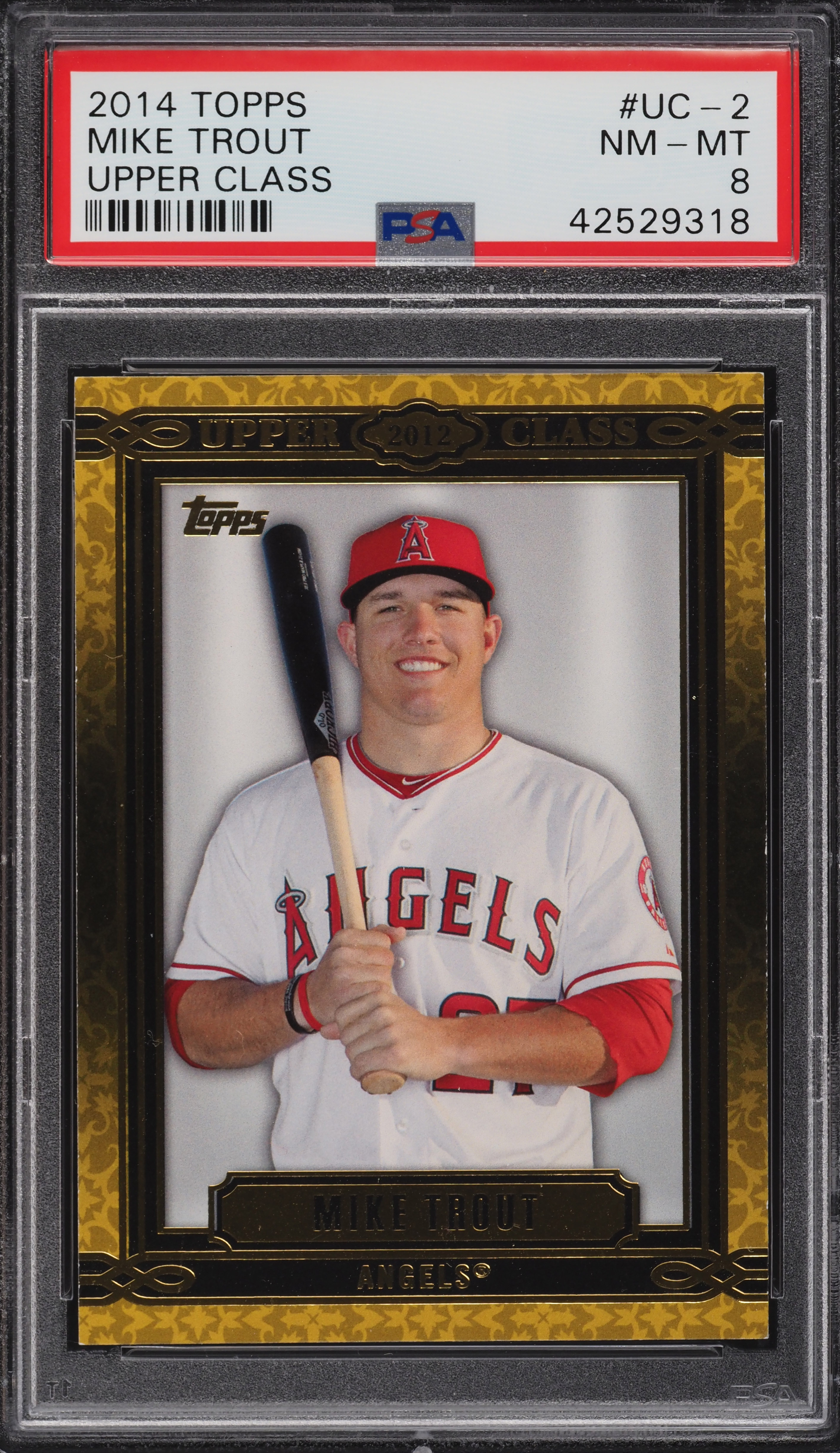 2014 Topps Upper Class Mike Trout #UC-2 PSA 8 NM-MT on Fanatics