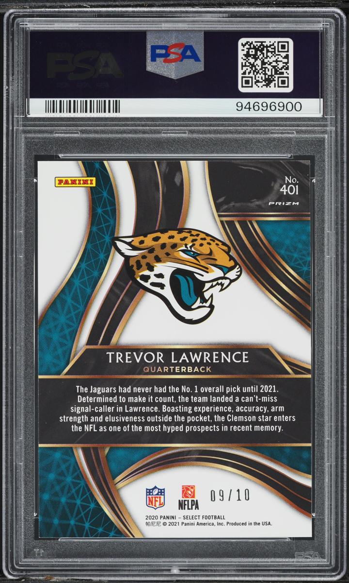 2020 Select '21 XRC Redemption Gold Prizm Trevor Lawrence ROOKIE /10 #401 PSA 10
