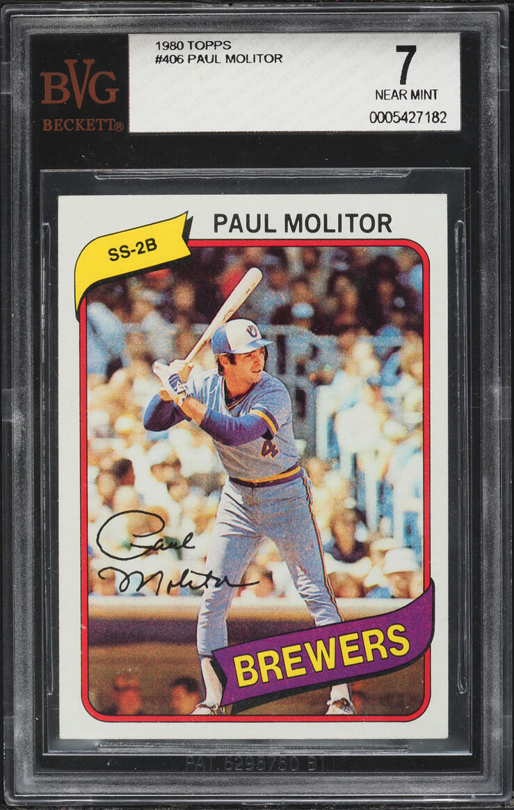 1980 Topps Paul Molitor #406 BVG 7 NRMT