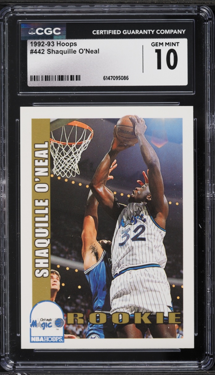 1992 Hoops Shaquille O'Neal ROOKIE #442 CGC 10 GEM MINT