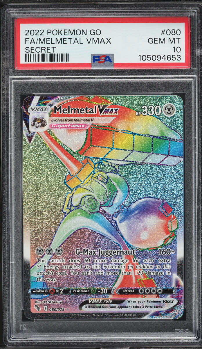 2022 Pokemon SWSH Pokemon GO Hyper Rare Melmetal VMAX #80 PSA 10 GEM MINT