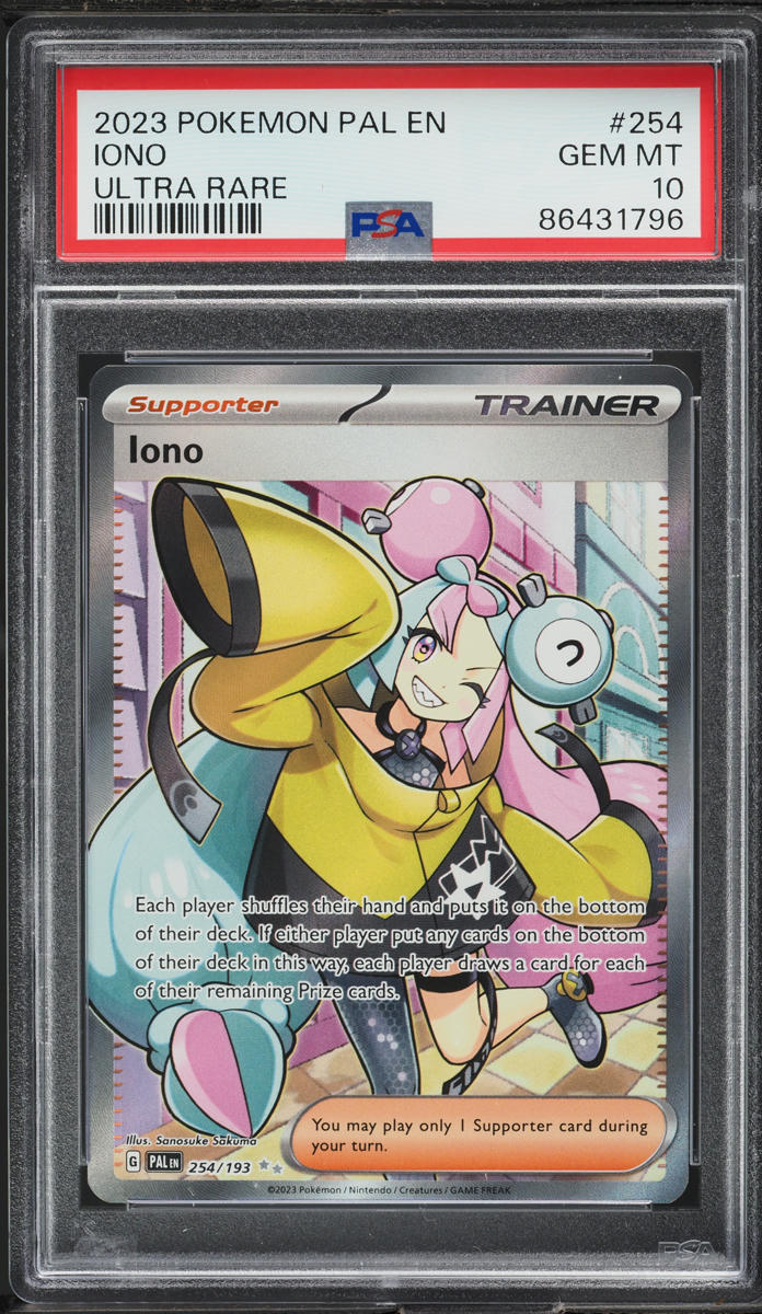 2023 Pokemon Scarlet & Violet Paldea Evolved Full Art Iono #254 PSA 10 GEM MINT