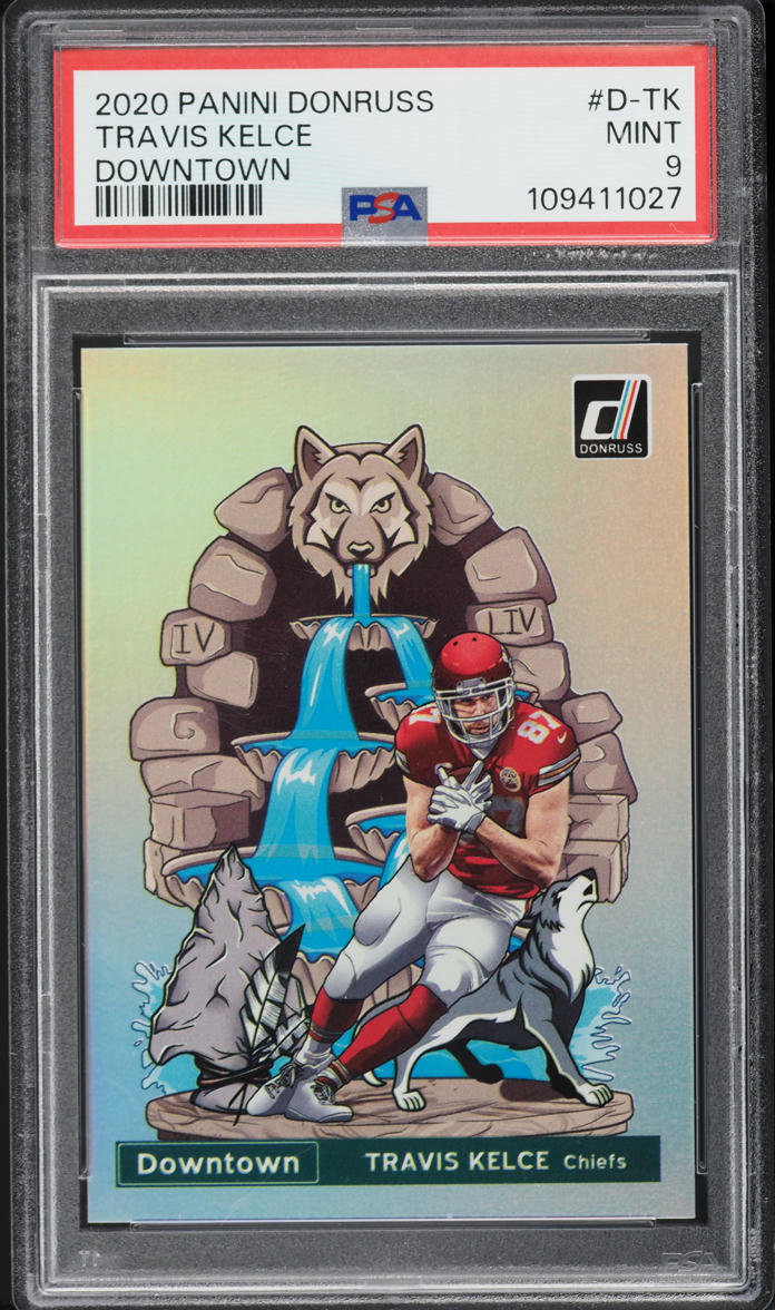 2020 Donruss Downtown Travis Kelce #D-TK PSA 9 MINT