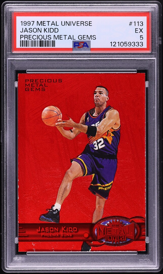 1997 Metal Universe Precious Metal Gems PMG Red Jason Kidd /100 #113 ...