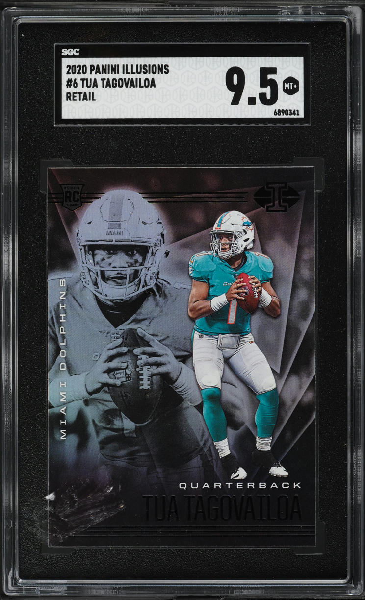 2020 Panini Illusions Retail Tua Tagovailoa ROOKIE #6 SGC 9.5 MINT+