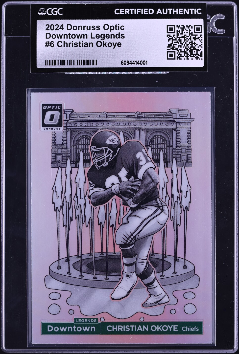 2024 Donruss Optic Downtown Legends Christian Okoye #6 CGC AUTH