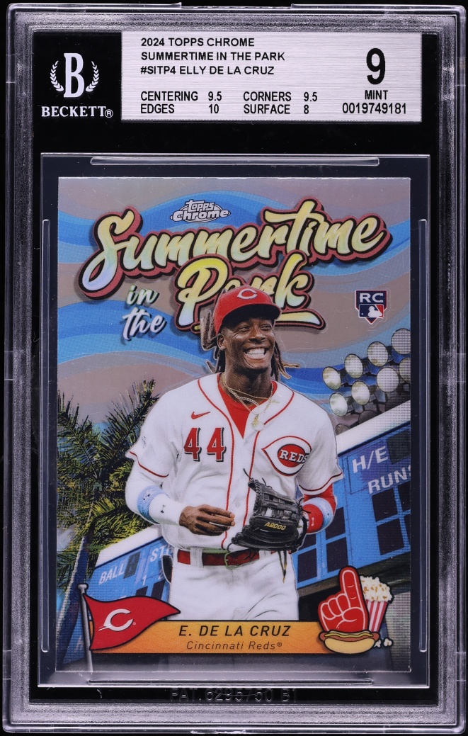 2024 Topps Chrome Summertime In The Park Elly De La Cruz ROOKIE #SITP-4 BGS 9 MINT