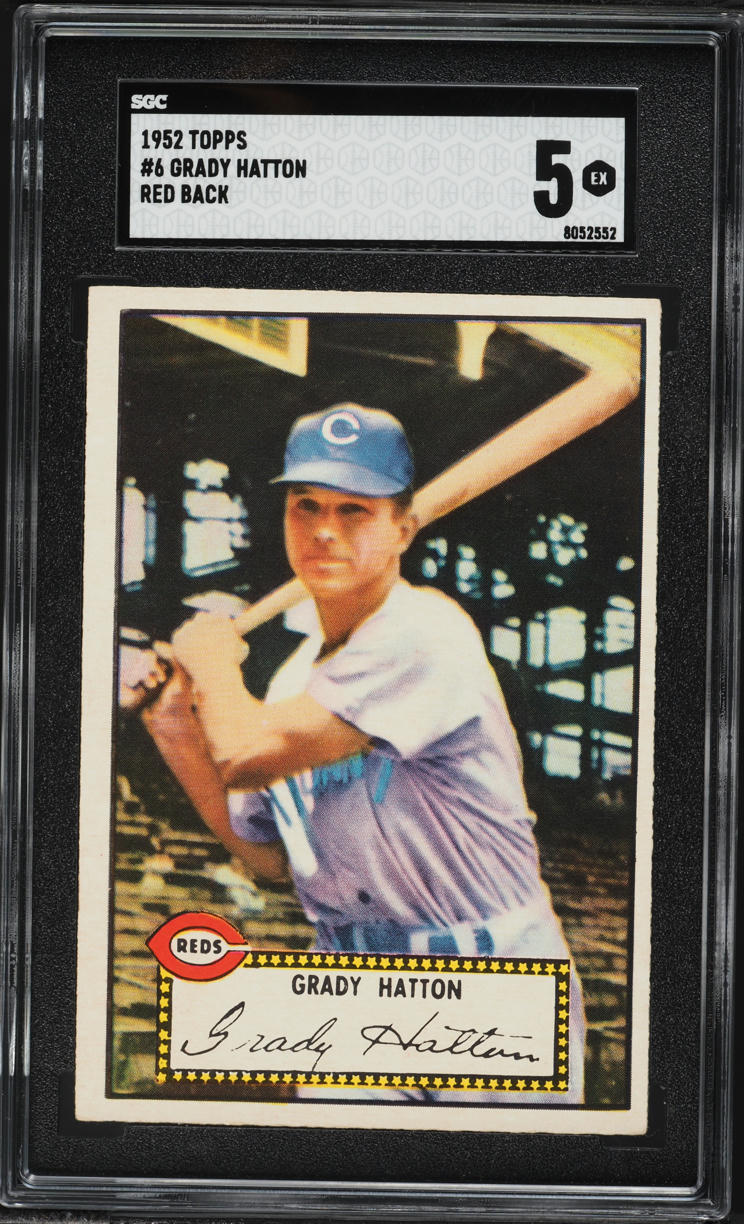 1952 Topps Grady Hatton #6 SGC 5 EX