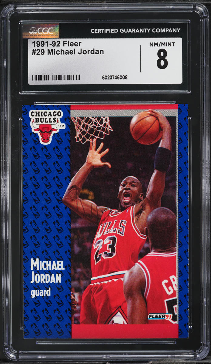 1991 Fleer Basketball Michael Jordan #29 CGC 8 NM-MT