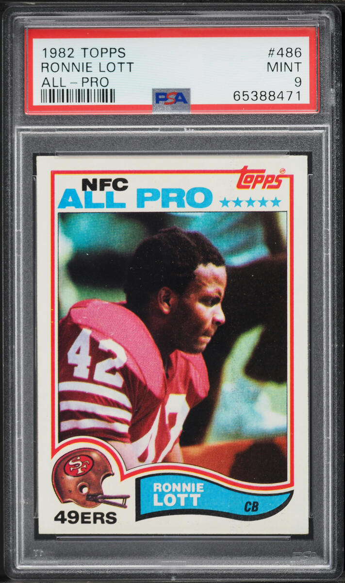 1982 Topps Football Ronnie Lott ROOKIE, ALL-PRO #486 PSA 9 MINT