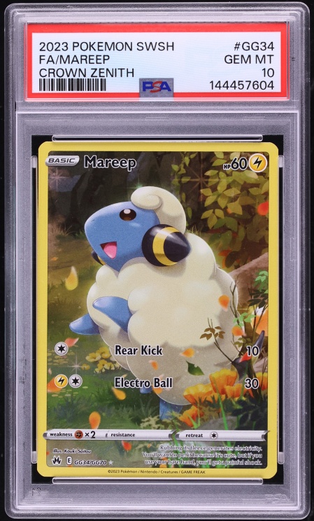2023 Pokemon Sword & Shield Crown Zenith Full Art Mareep #GG34 PSA 10 GEM MINT