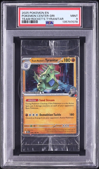 2025 Pokemon SV Destined Rivals Promo Center Exclusive Team Rocket's Tyranitar #96 PSA 9 MINT