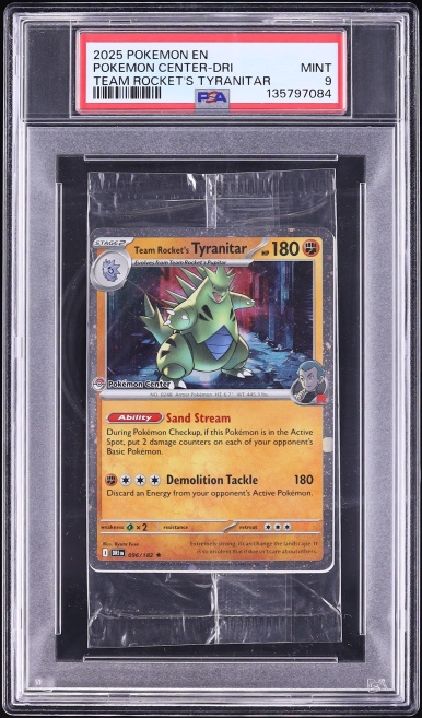 2025 Pokemon SV Promo Destined Rivals Center Exclusive Team Rocket's Tyranitar #96 PSA 9 MINT