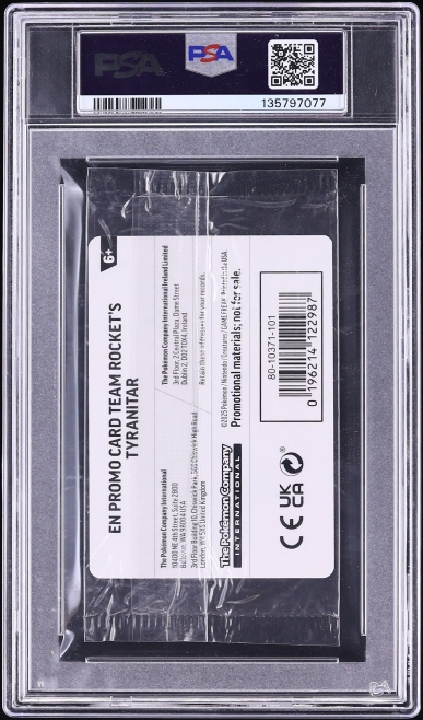 2025 Pokemon SV Destined Rivals Promo Center Exclusive Team Rocket's Tyranitar #96 PSA 9 MINT