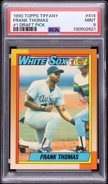 1990 Topps Tiffany Frank Thomas ROOKIE #414 PSA 9 MINT